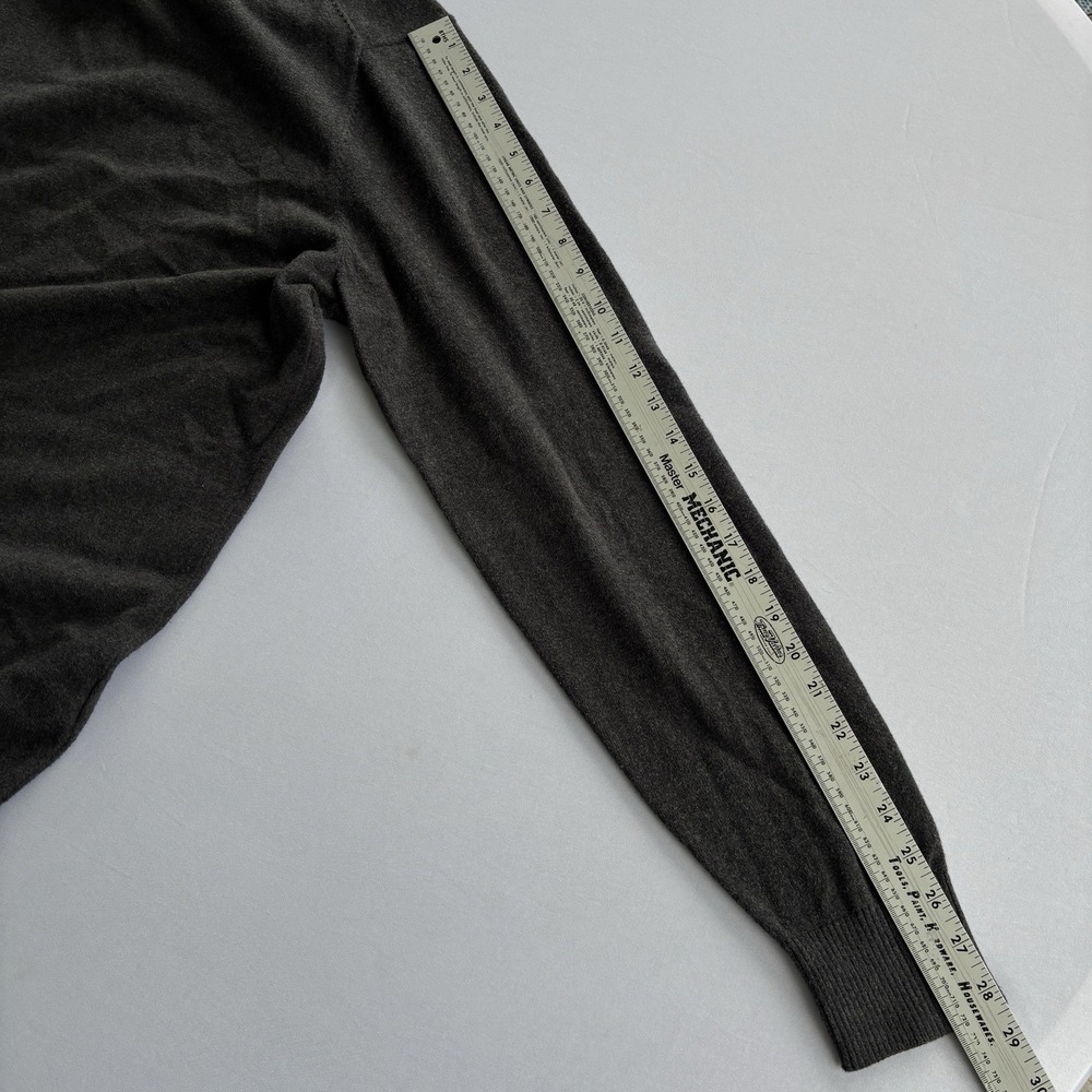 Eddie Bauer Quarter Zip Sweater Mens XL Charcoal Gray Mock Neck Pullover Knit - Picture 11 of 16
